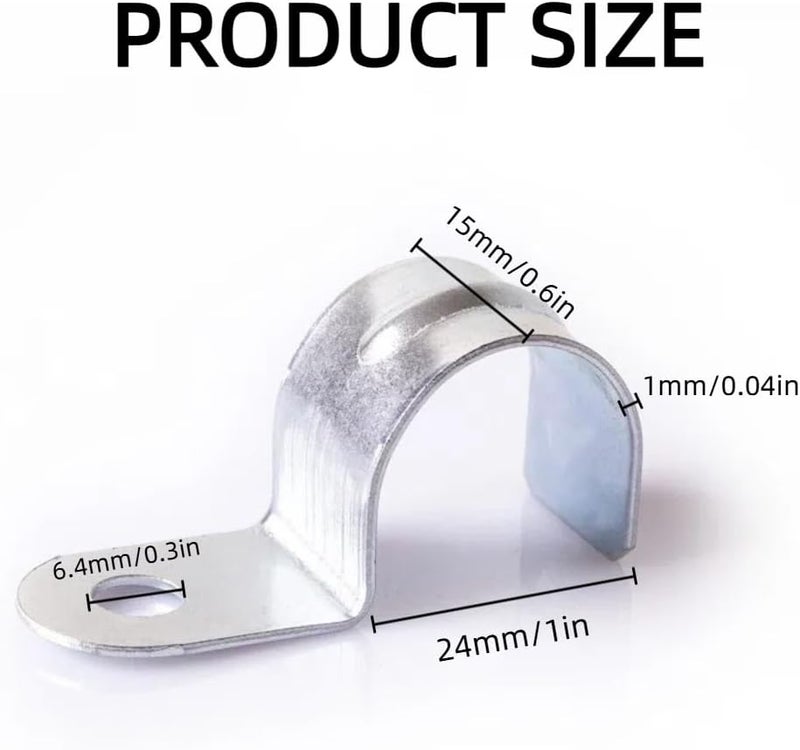 Laoha 30-Pack 3/4" EMT Conduit Straps - Zinc Plated Steel Single Hole Clamps for Electrical Metallic Tubing - Image 2